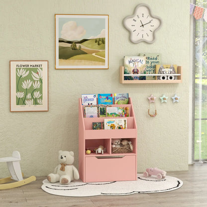 Kids Bookcase with Storage Drawer, for Classroom, Bedroom, Pink Baby & Kids Storage at Gallery Canada