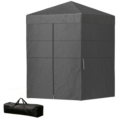5 x 5 ft Compact Pop Up Canopy Tent, UPF 50+ Changing Room, Portable Instant Privacy Canopy, Dark Grey Pop Up Canopies Dark Grey, Black at Gallery Canada