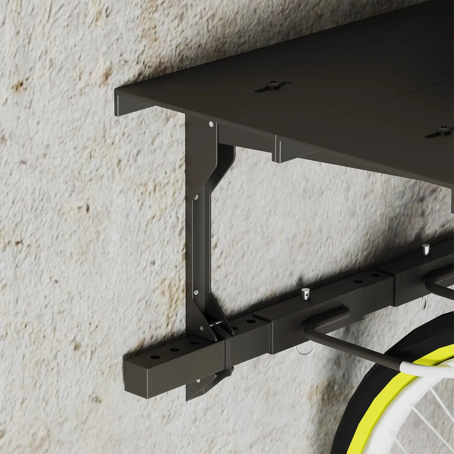 Wall Mount Bike Storage Rack for 5 Bikes, Adjustable Hooks, Black Bike Parking Stands at Gallery Canada