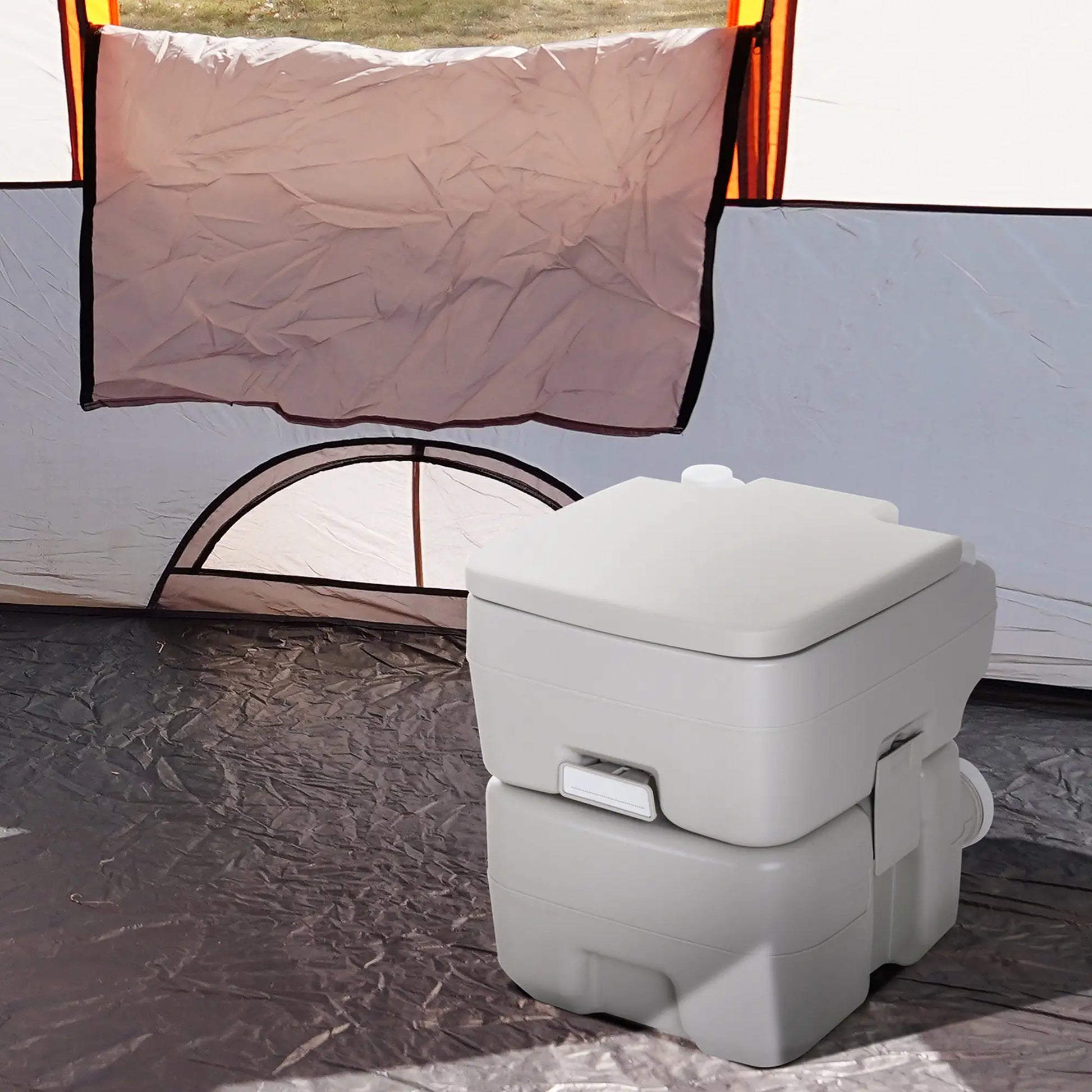 Portable Travel Toilet, Detachable Flushable Tank, 5.3 Gallon (20L) Camping Toilets at Gallery Canada