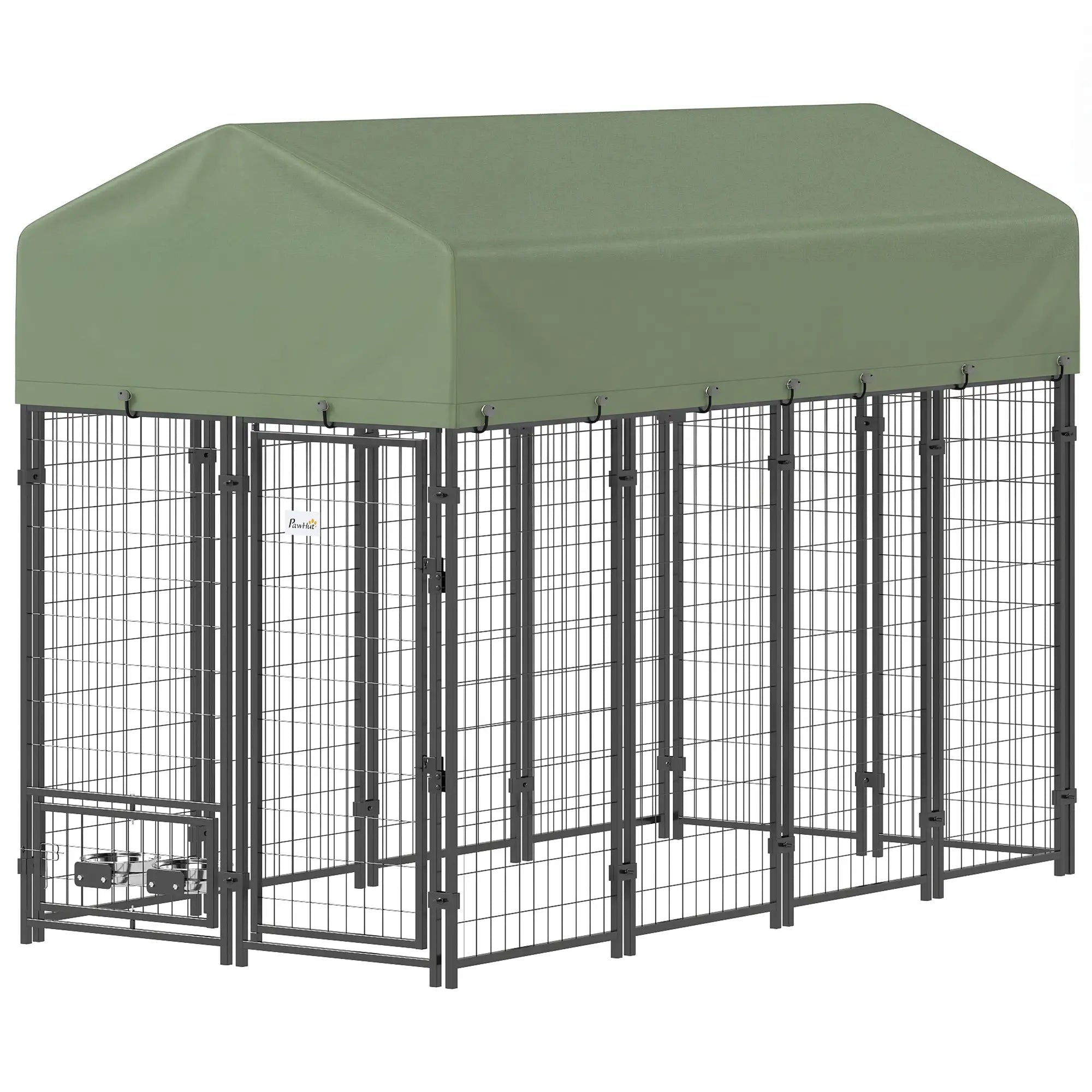 8' x 4' x 6' Outdoor Dog Kennel, Waterproof UV Resistant Cover, Green Dog Kennels Green at Gallery Canada
