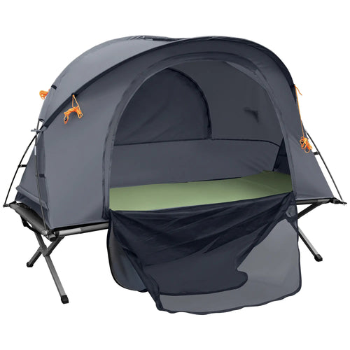 Camping Tent Cot, Folding Tent Shelter, Self-Inflating Air Mattress, Carry Bag, 1 Person