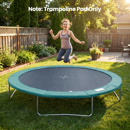 14FT Trampoline Pad Replacement, Φ168" Spring Cover, Water-Resistant, Green Trampolines at Gallery Canada