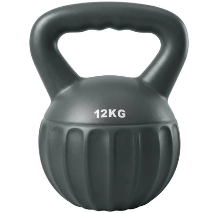 26 lbs Kettlebell With Non-Slip Handle, Home Gym Weight Lifting, Grey Strength Training Equipment at Gallery Canada