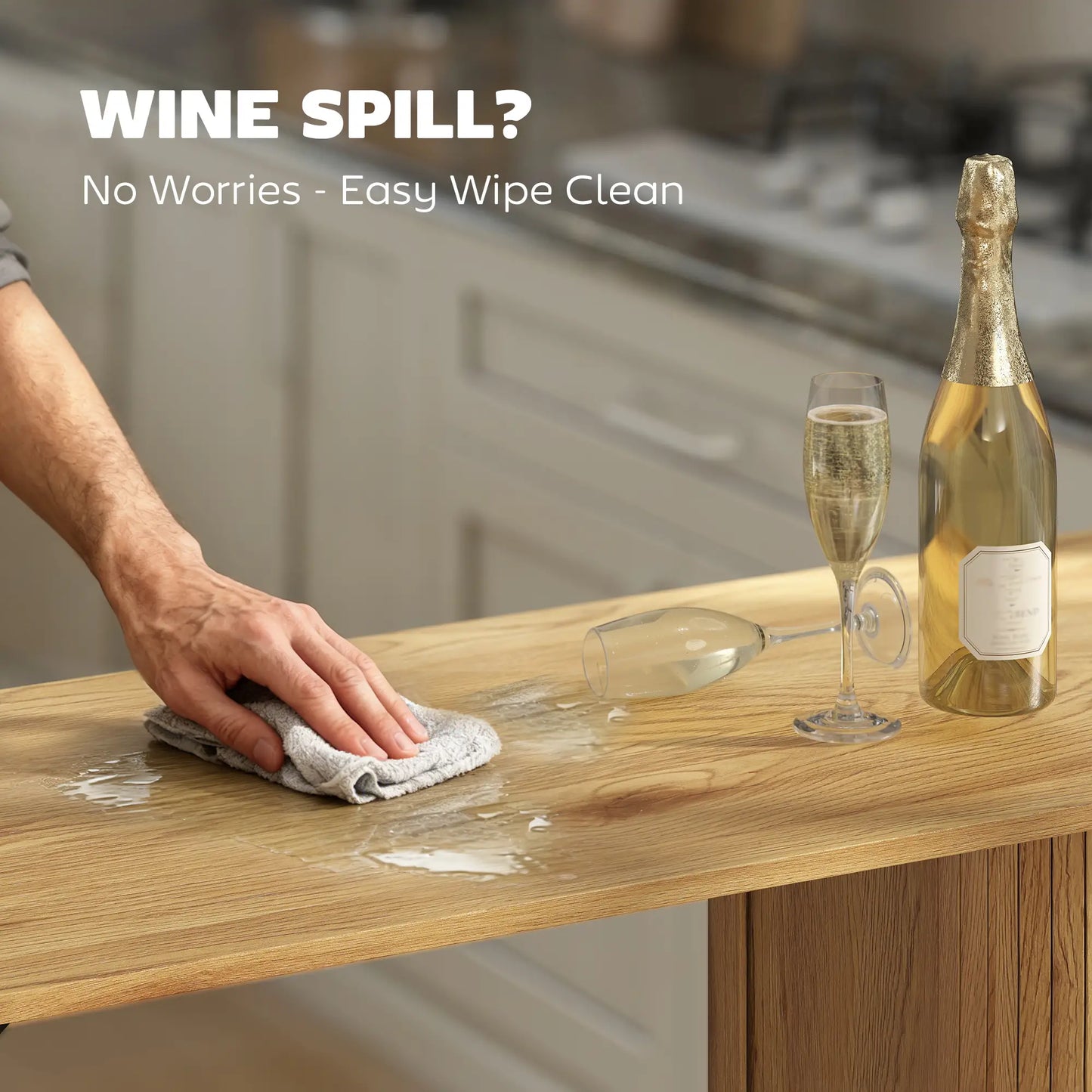 Tambour Bar Height Table, 3 Storage Shelves, Metal Frame, Natural Bar Tables at Gallery Canada