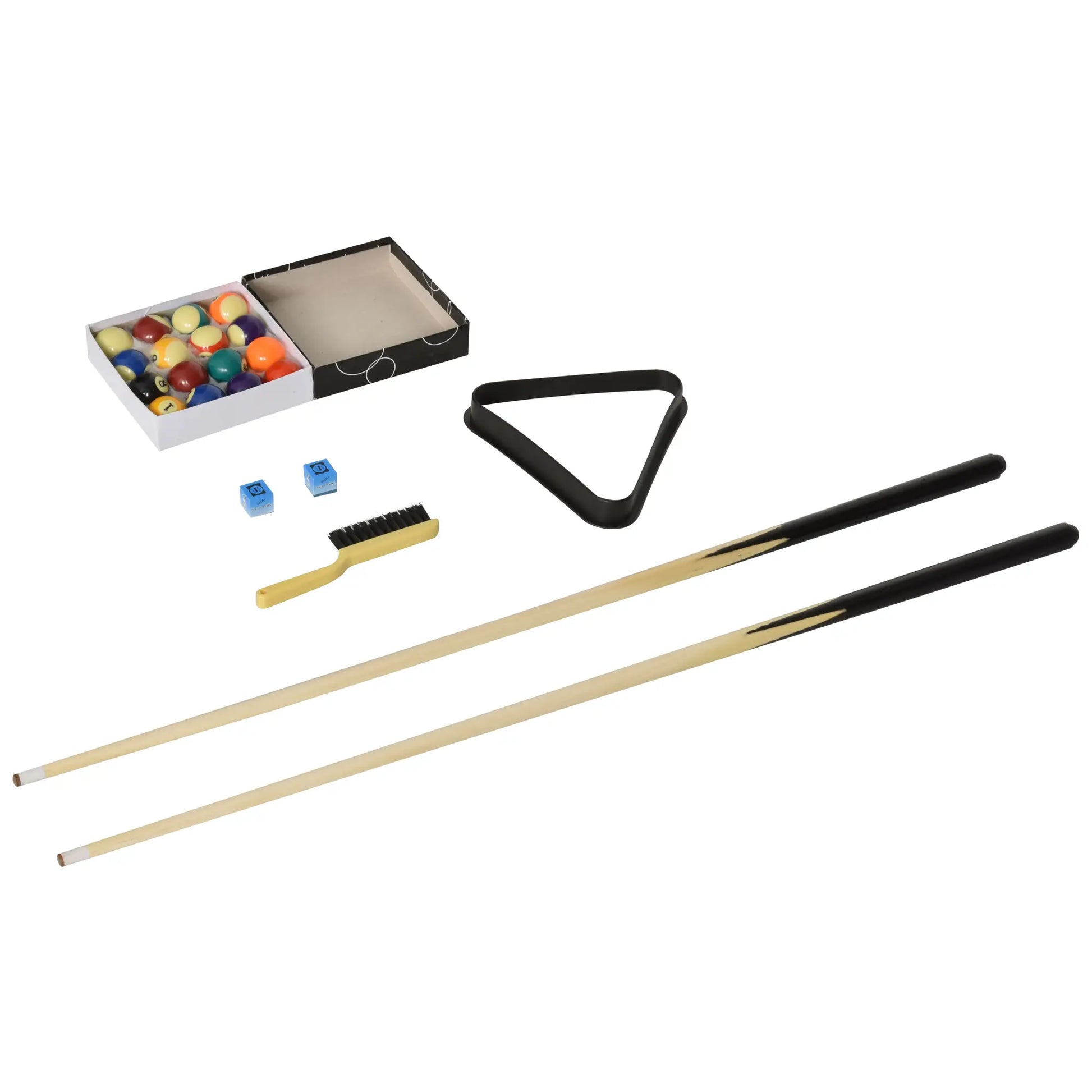 54.3"L Mini Pool Table, Portable, Includes Cues, Balls, Chalk, Rack, Blue Game Tables Blue/Black/Light Yellow at Gallery Canada