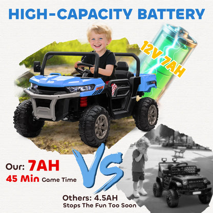 12V Ride on Car, Electric Bucket, Two-Seater, Blue Electric Toy Cars at Gallery Canada