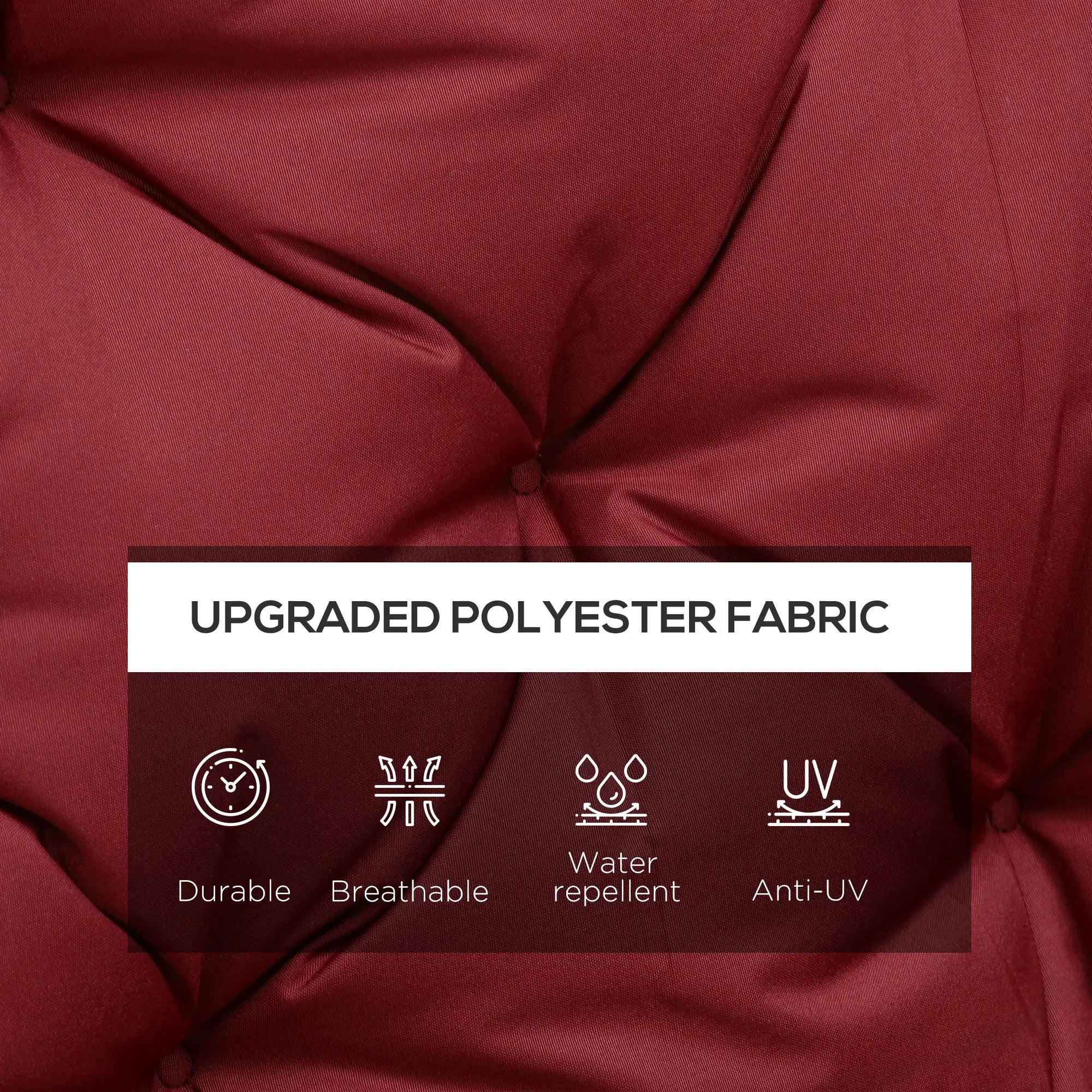 3 Seater Outdoor Swing Cushions, Backrest, Patio Furniture, Wine Red Patio Chair Cushions at Gallery Canada