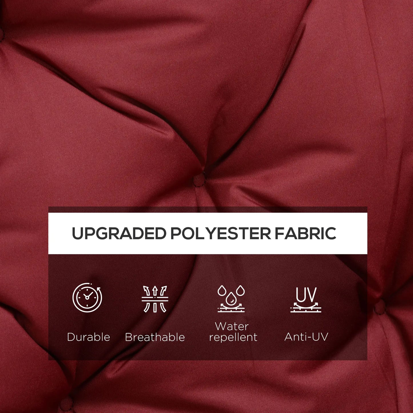 3 Seater Outdoor Swing Cushions, Backrest, Patio Furniture, Wine Red Patio Chair Cushions at Gallery Canada