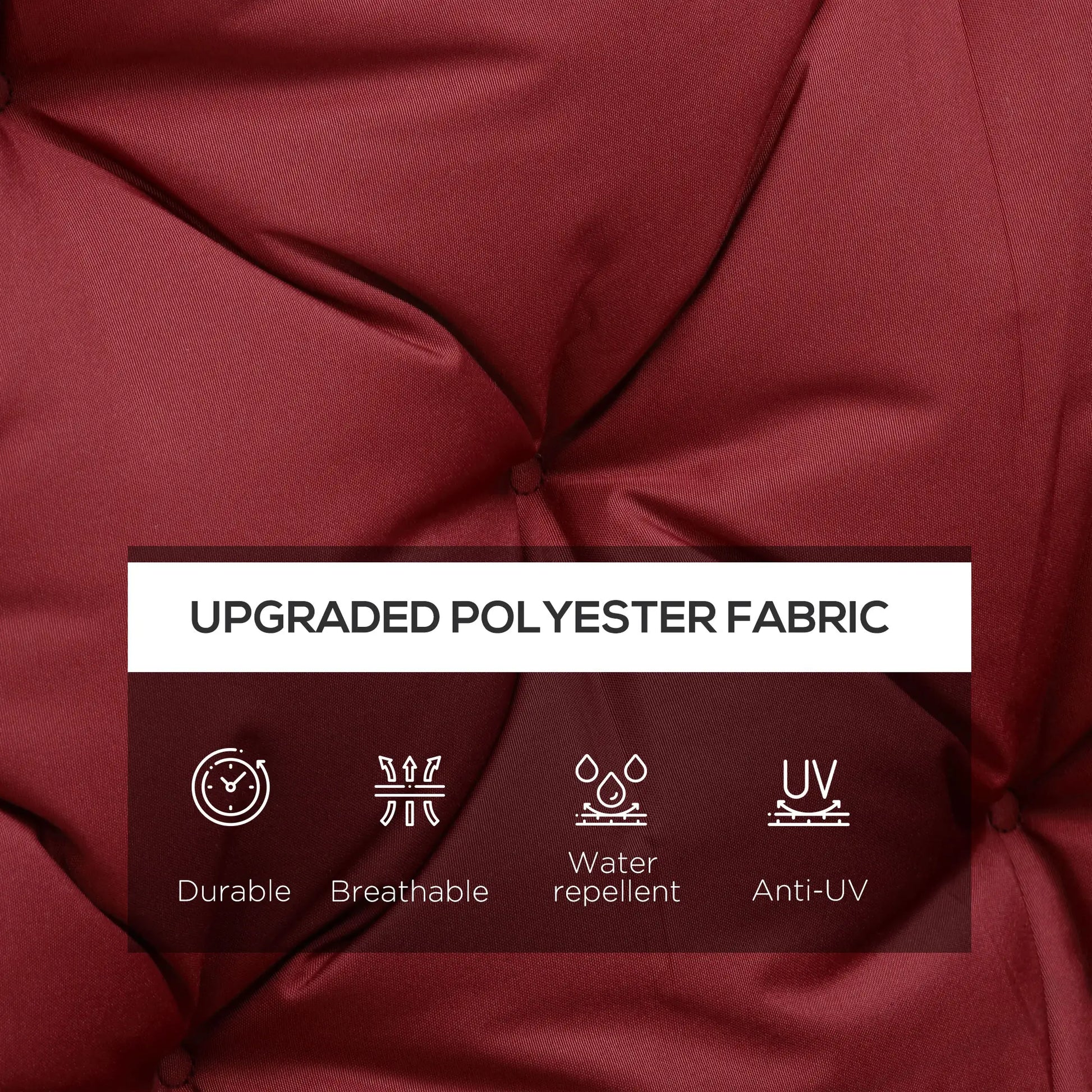 3 Seater Outdoor Swing Cushions, Backrest, Patio Furniture, Wine Red Patio Chair Cushions at Gallery Canada