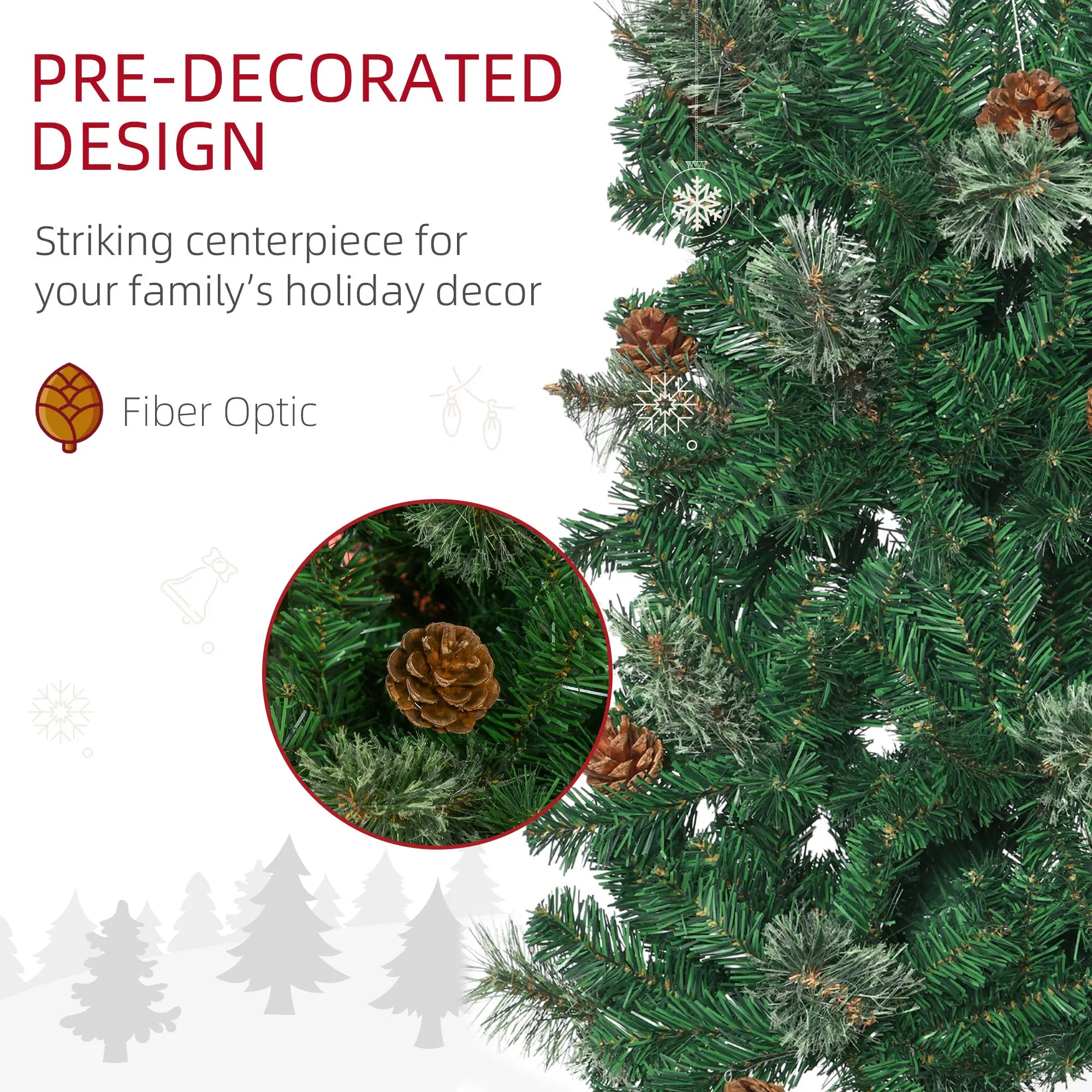 6.5ft Pencil Christmas Tree, Artificial, Pine Needles, Realistic Branches, Green Pencil Christmas Trees at Gallery Canada