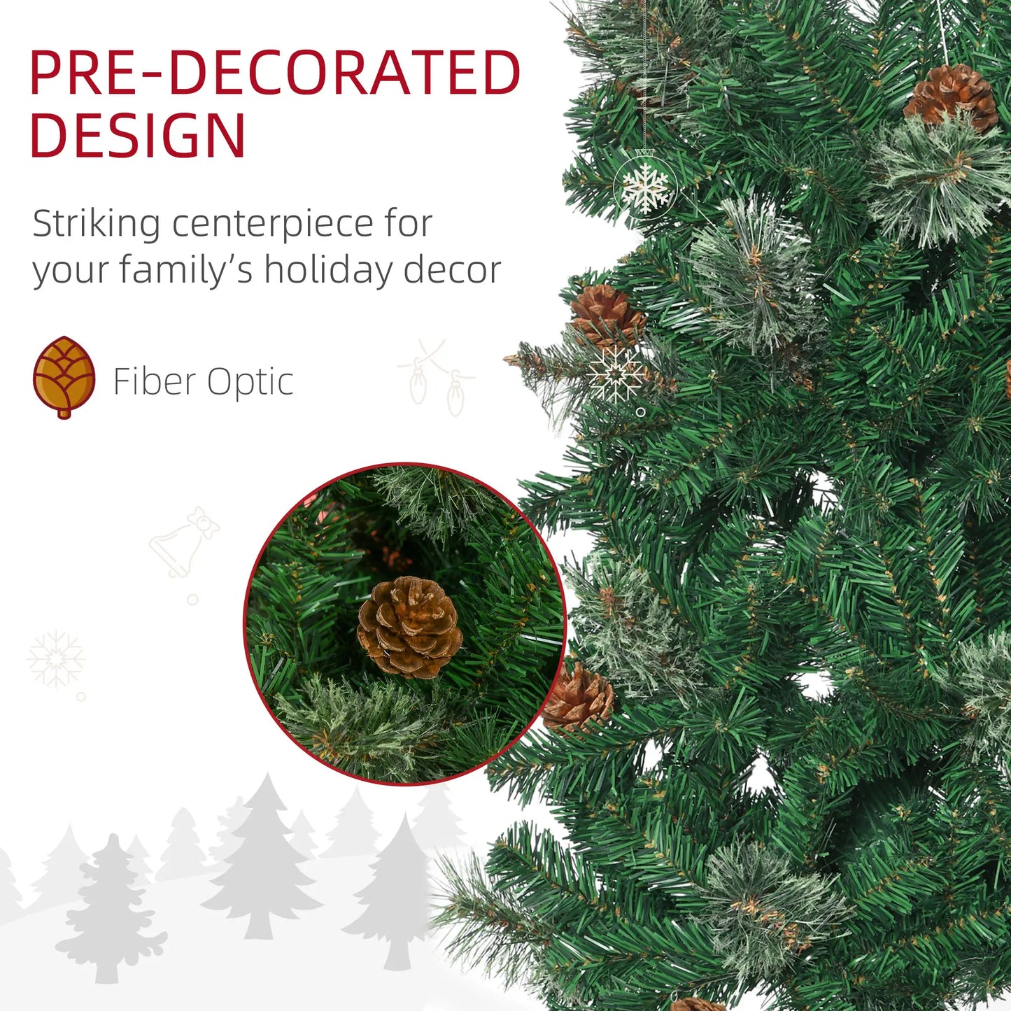 6.5ft Pencil Christmas Tree, Artificial, Pine Needles, Realistic Branches, Green Pencil Christmas Trees at Gallery Canada