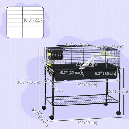 Small Animal Cage, Rolling Rabbit Hutch, Deluxe Pet Habitat Houses & Habitats at Gallery Canada