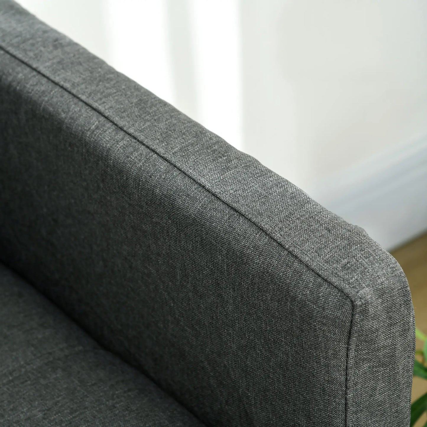 53" 2 Seat Sofa, Upholstered Two Seater Couch, Dark Grey 2-Seater Sofas at Gallery Canada