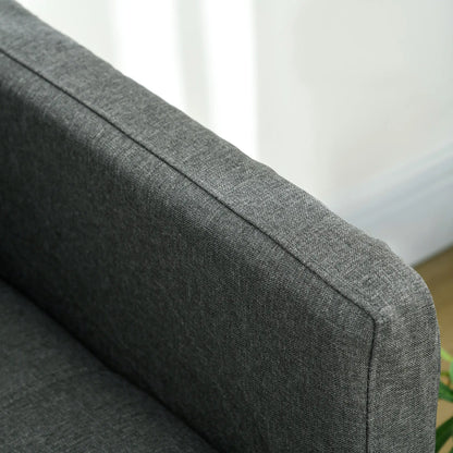 53" 2 Seat Sofa, Upholstered Two Seater Couch, Dark Grey 2-Seater Sofas at Gallery Canada