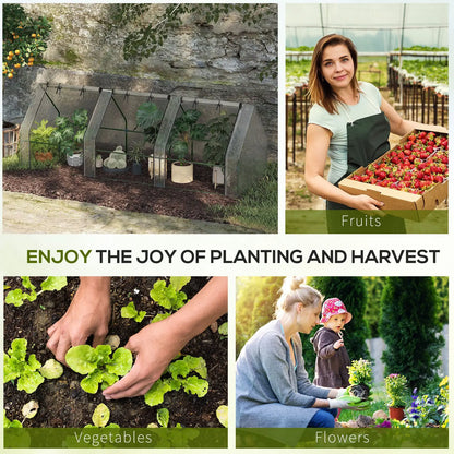 9' x 3' x 3' Mini Greenhouse, Portable with PE Cover, White Mini Greenhouses at Gallery Canada