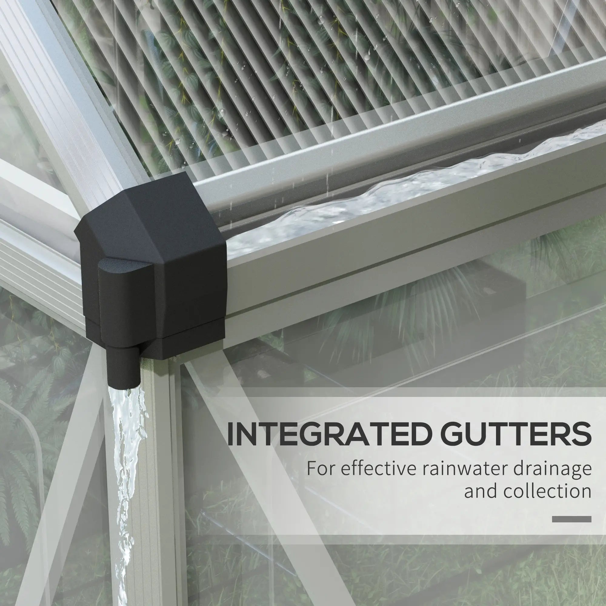 6' x 8' Walk-In Polycarbonate Greenhouse, Aluminium, 2 Panel Types, 5-Level Roof Vent Walk In Greenhouses at Gallery Canada