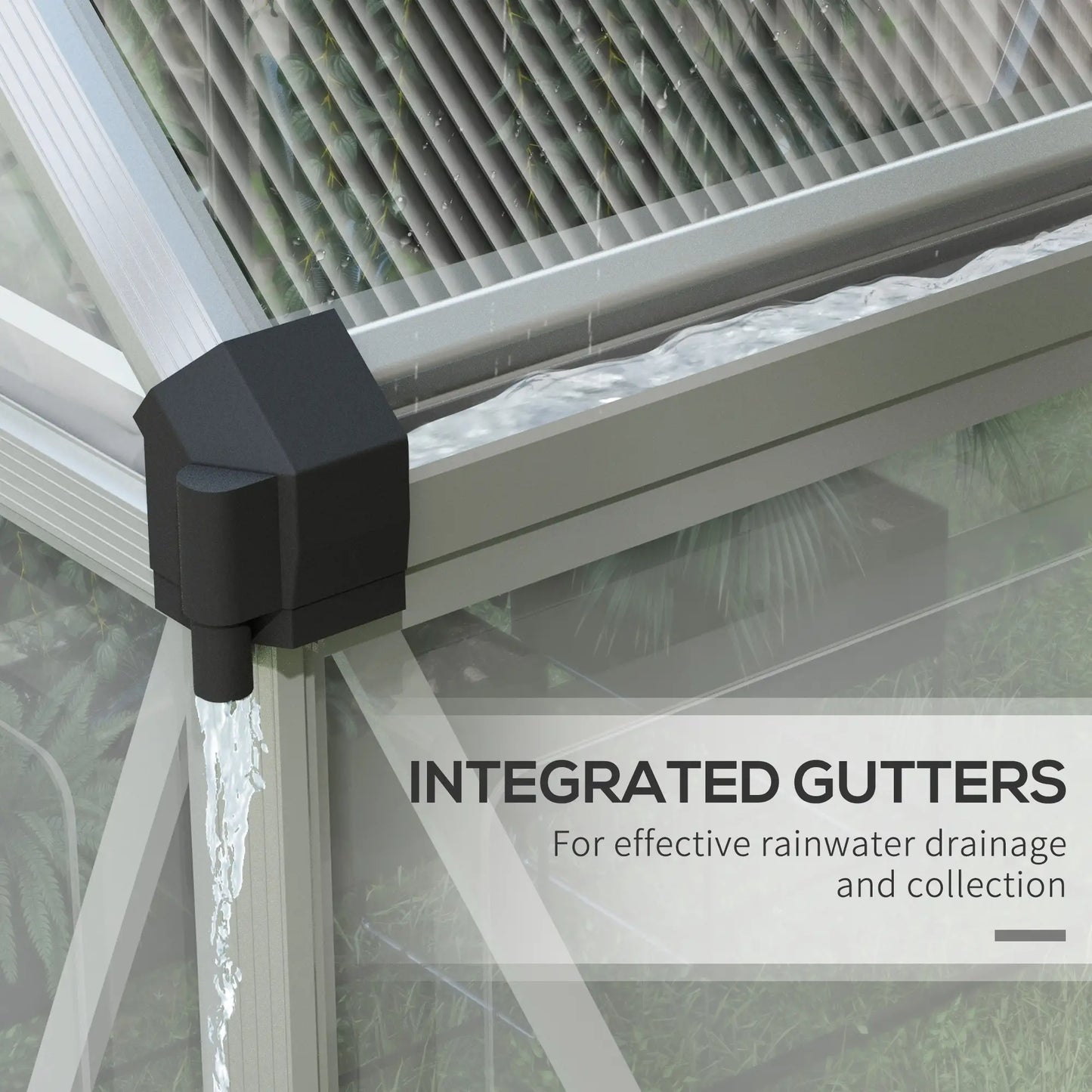 6' x 8' Walk-In Polycarbonate Greenhouse, Aluminium, 2 Panel Types, 5-Level Roof Vent Walk In Greenhouses at Gallery Canada