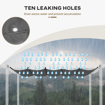 Retractable Pergola Canopy Replacement, 10' x 10', Dark Grey Gazebo Canopy Replacement at Gallery Canada