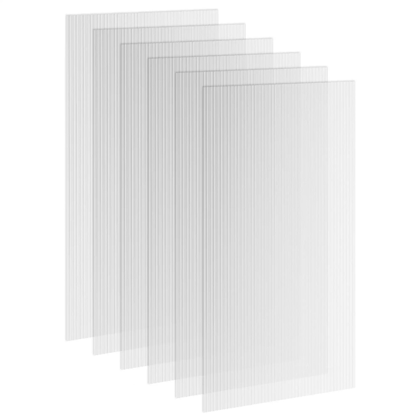 UV Protected Twin-Wall Greenhouse Panels, 47.2" x 23.6", 6 Pack, Clear Greenhouses at Gallery Canada