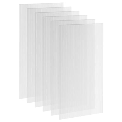 UV Protected Twin-Wall Greenhouse Panels, 47.2" x 23.6", 6 Pack, Clear Greenhouses at Gallery Canada