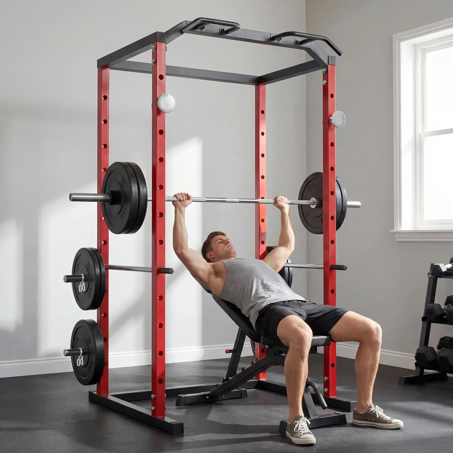 Power Cage, 1000 lbs Capacity, Adjustable Height Squat Rack Power Towers at Gallery Canada