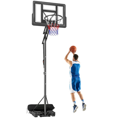 Portable Basketball Hoop, 7.7 FT to 10 FT Adjustable, 43'' Shatterproof Backboard, Fillable Base Basketball at Gallery Canada