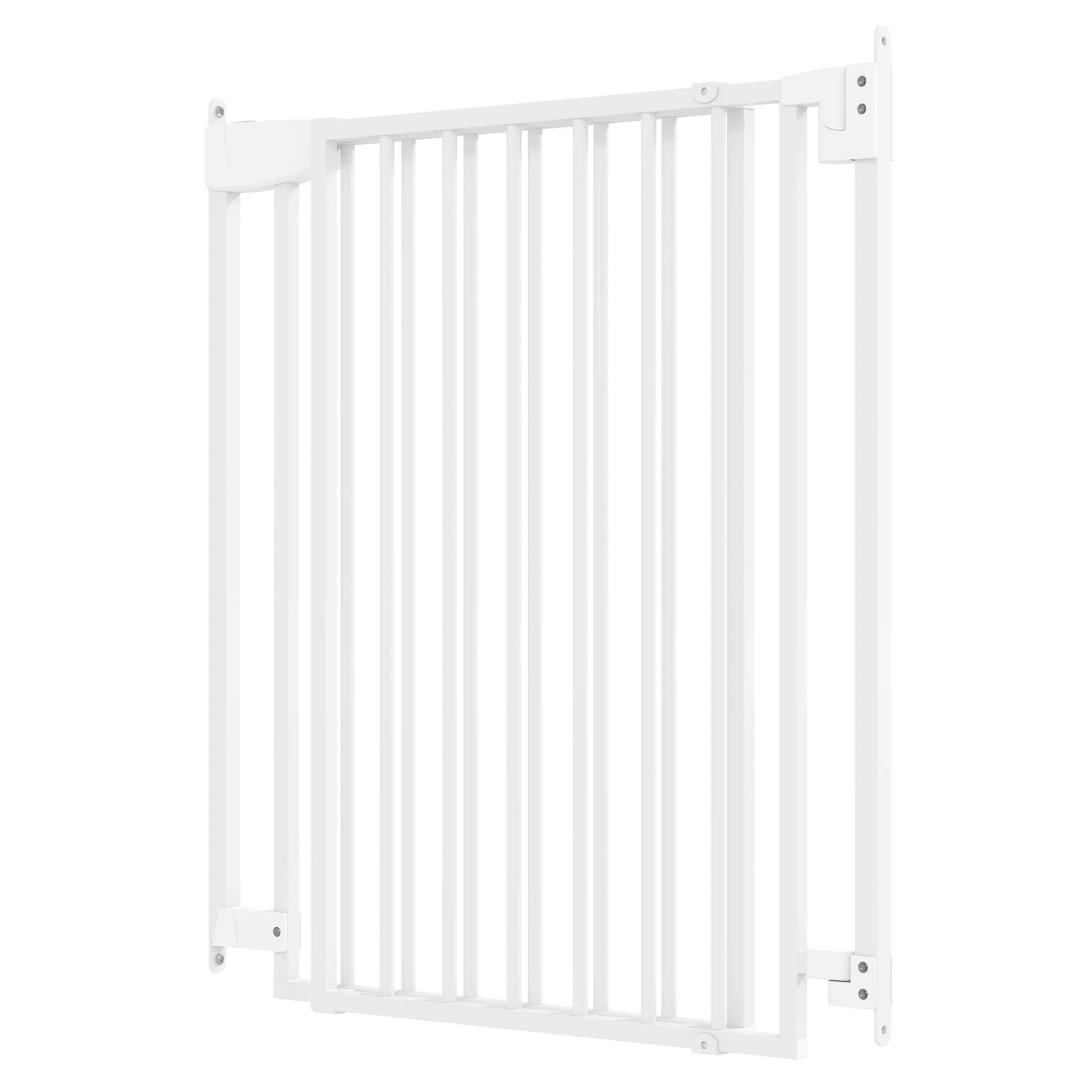 28.3-42.7 In Wide Dog Gate, Dual Locks, White Pet Gates at Gallery Canada