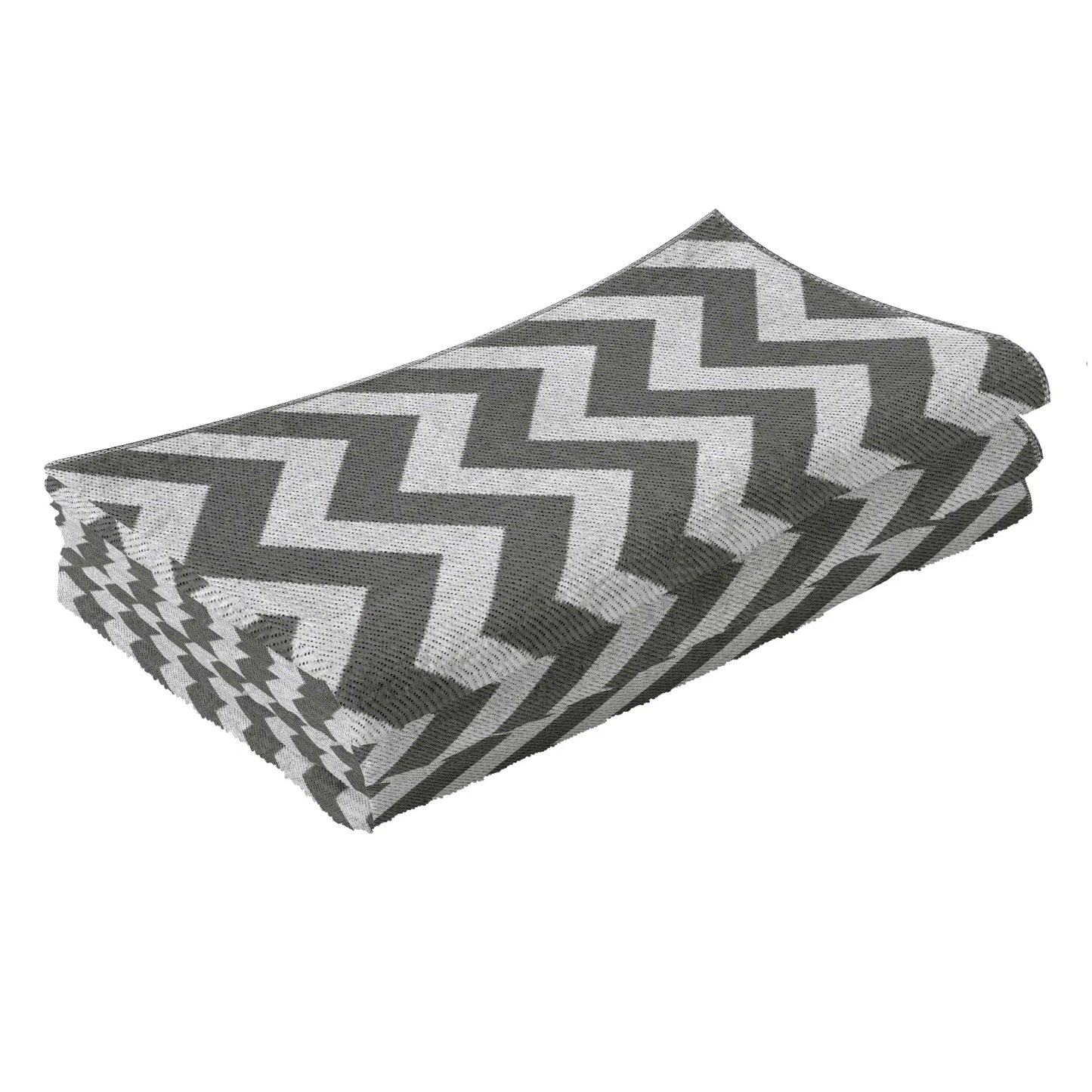 Reversible Outdoor RV Rug, 4' x 6', Patio Floor Mat, Grey & White Garden Decor at Gallery Canada