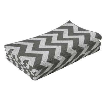 Reversible Outdoor RV Rug, 4' x 6', Patio Floor Mat, Grey & White Garden Decor at Gallery Canada