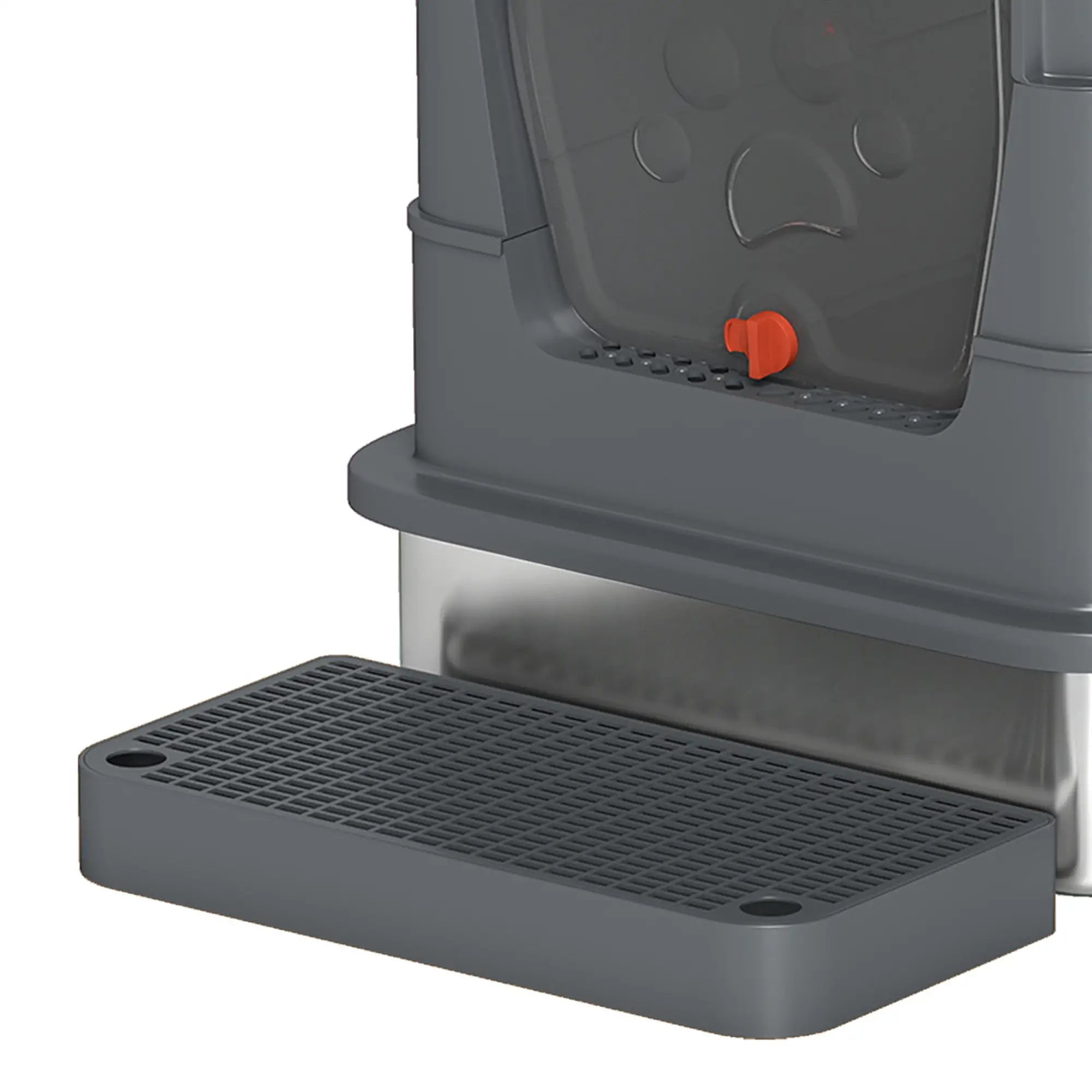 Enclosed Stainless Steel Cat Litter Box with Lid, Grey Cat Litter Box Enclosures at Gallery Canada