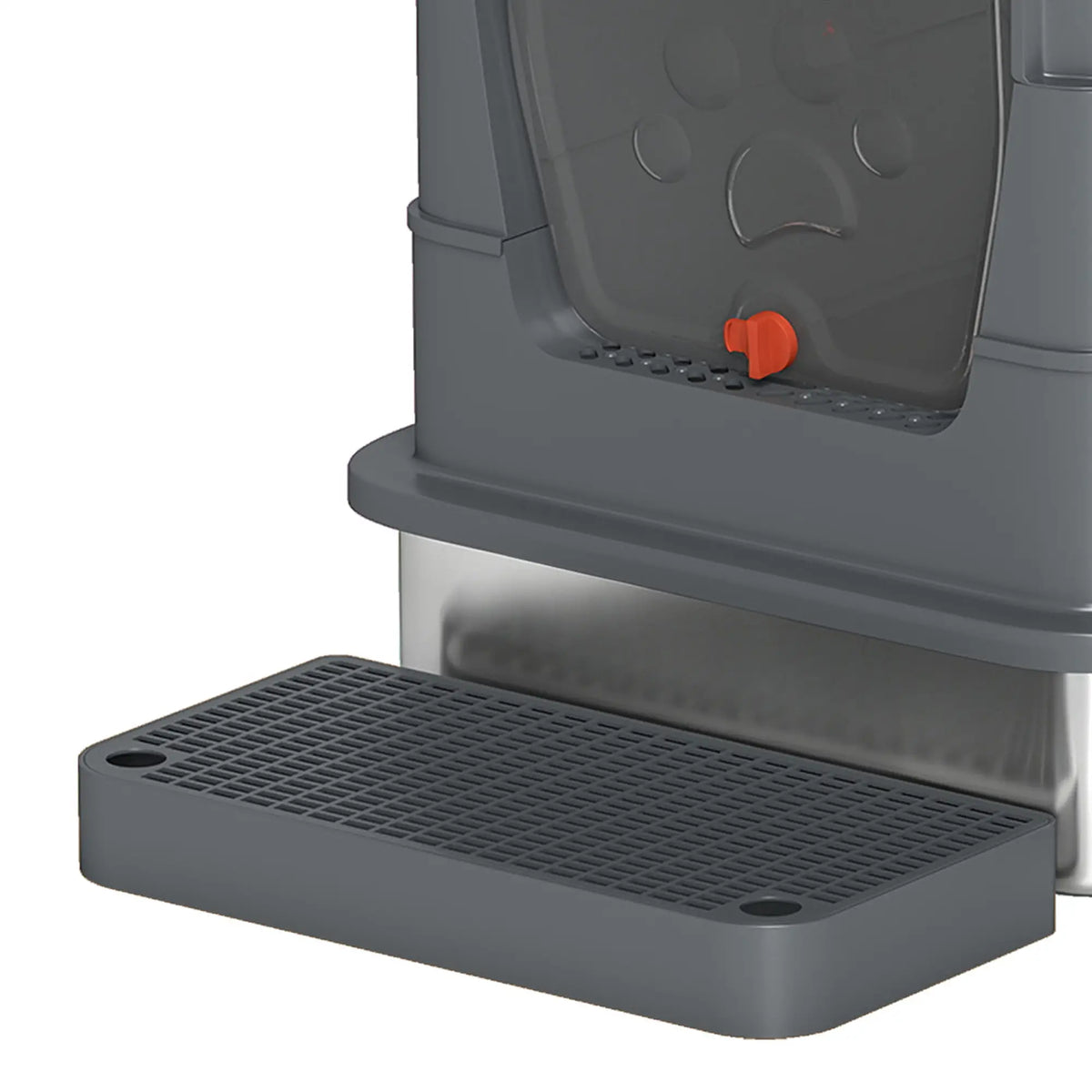 Enclosed Stainless Steel Cat Litter Box with Lid, Grey Cat Litter Box Enclosures at Gallery Canada