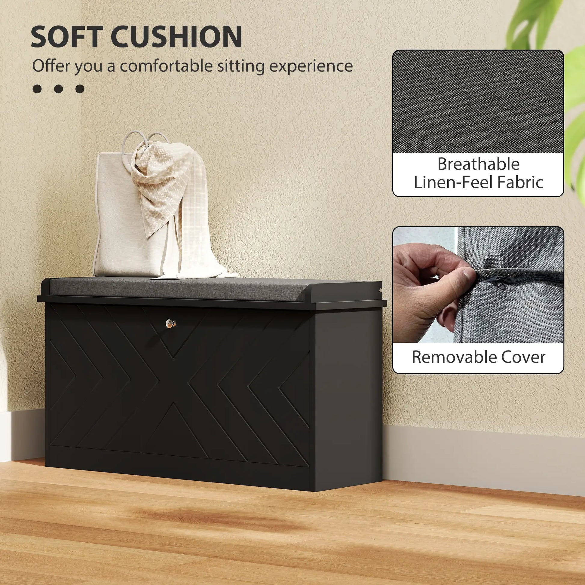 Shoe Storage Bench with Seat, Flip Drawer, Adjustable Shelf, Holds 8 Pairs Shoe Storage Cabinets & Racks at Gallery Canada