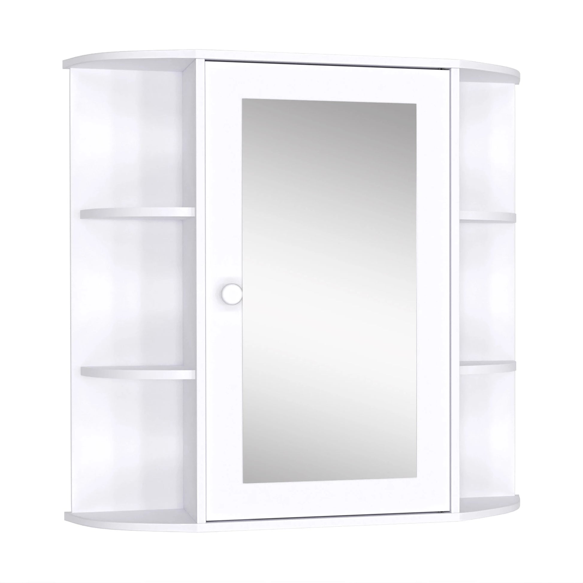 Mirrored Bathroom Wall Cabinet, Wall Mounted, With Door & Shelves, White Mirror Medicine Cabinets White at Gallery Canada