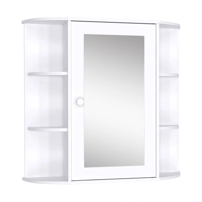 Mirrored Bathroom Wall Cabinet, Wall Mounted, With Door & Shelves, White Mirror Medicine Cabinets White at Gallery Canada