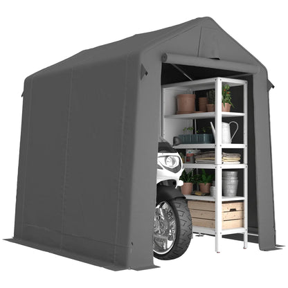 7.5' x 6.2' Portable Shed, Waterproof Bike Tent, Dark Grey Portable Shed at Gallery Canada