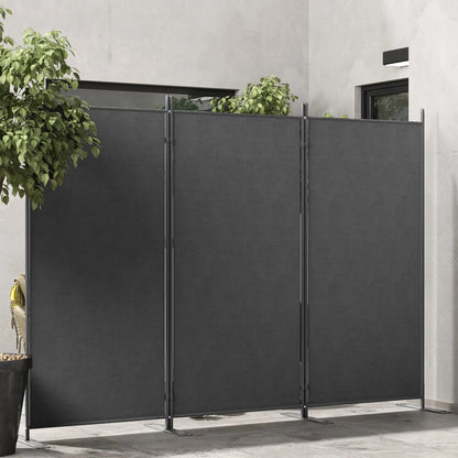 3 Panel Folding Privacy Screen, 5.8FT Tall, UV30+ Protection, Dark Grey Side Awnings at Gallery Canada
