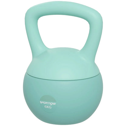 13 lb Soft Kettlebell, Sand Filled Weight w/ Grip Handle, Kettlebell Weight for Full Body Workout, Green