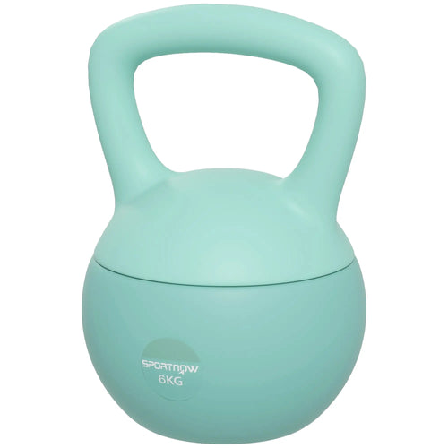 13 lb Soft Kettlebell, Sand Filled Weight w/ Grip Handle, Kettlebell Weight for Full Body Workout, Green