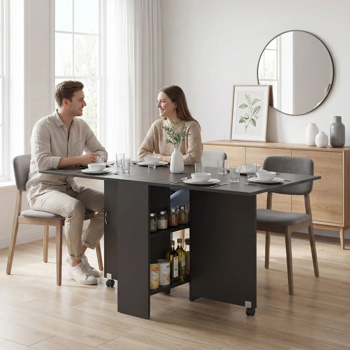 Extendable Dining Table, Collapsible Folding Table, Black Bar Tables & Dining Tables at Gallery Canada