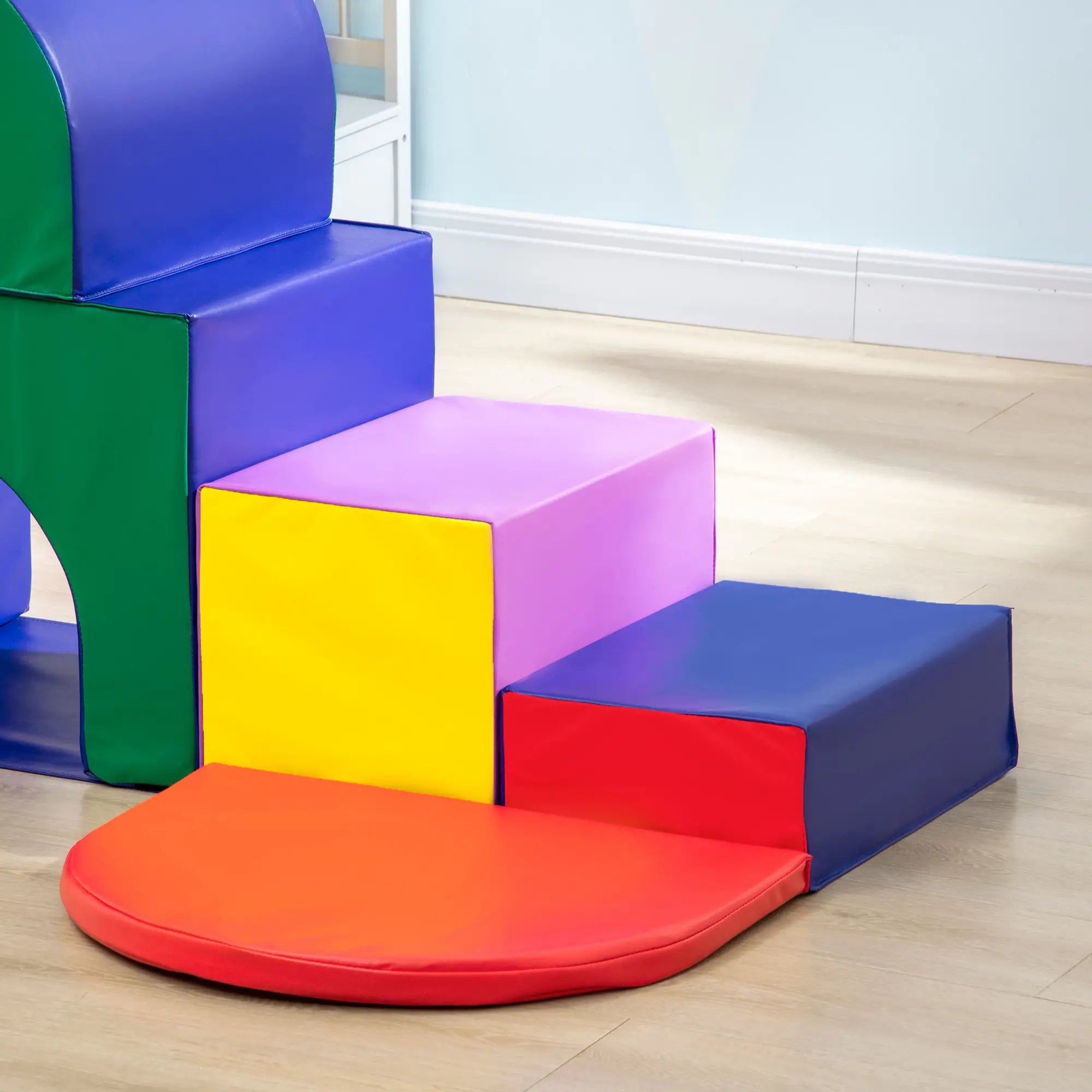 7-Piece Soft Play Foam Climbing Blocks for Toddlers, Kids Educational Toys, Multicolored Baby Gym & Playmats at Gallery Canada