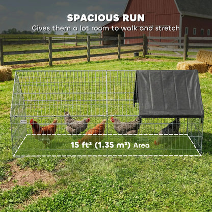 Metal Chicken Coop With UV-Resistant Cover, 71" x 29.5" x 29.5", Black Chicken Coops at Gallery Canada