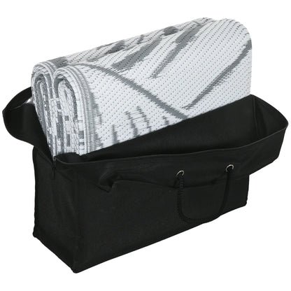 Reversible Outdoor RV Rug, Patio Mat, 6' x 9', Grey and White Garden Decor at Gallery Canada