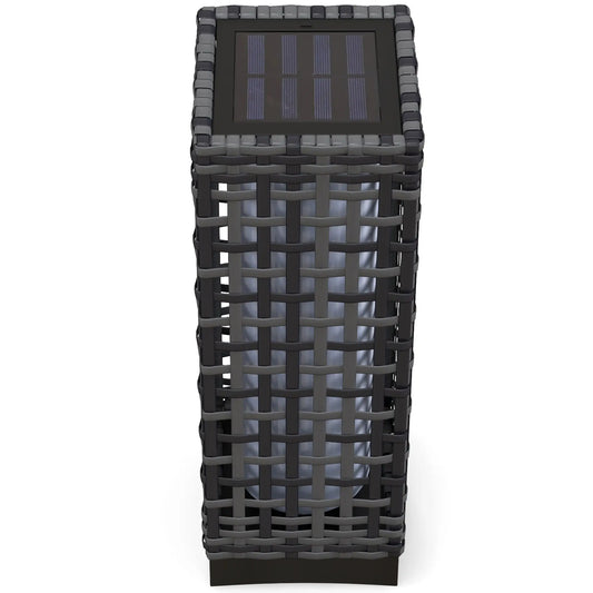 Solar Outdoor Floor Lamp, IP44, Auto LED Lights, Grey Solar Post Lamps Grey, Black at Gallery Canada