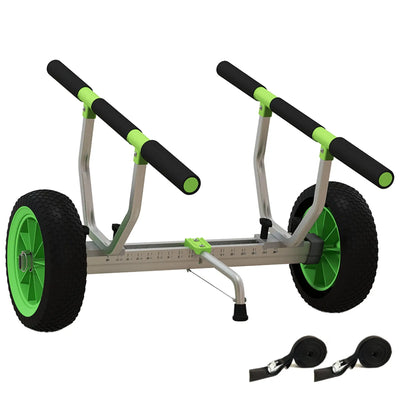 Adjustable Width Kayak Cart Dolly, Green Kayak Carts Green and Black at Gallery Canada