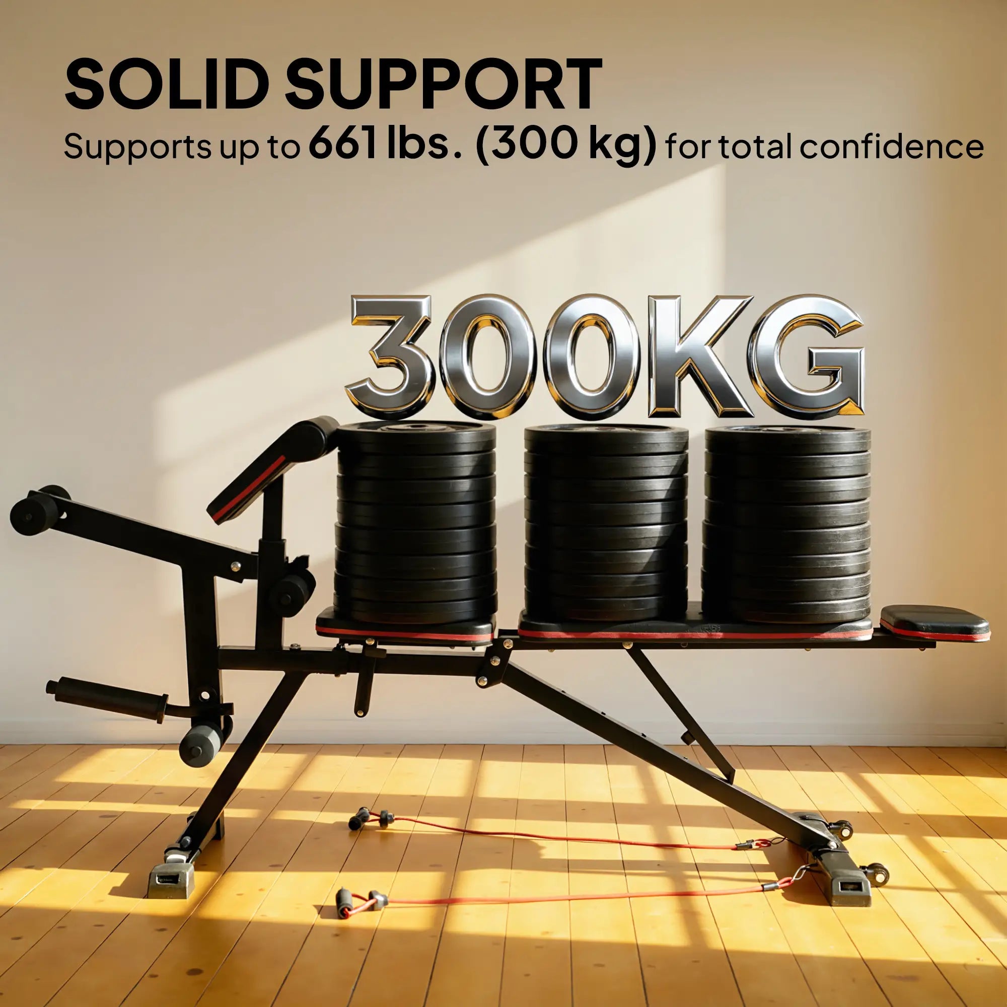 Adjustable Weight Bench With Wheels, 926LBS Load, Leg Extension, Preacher Curl Weight Benches at Gallery Canada