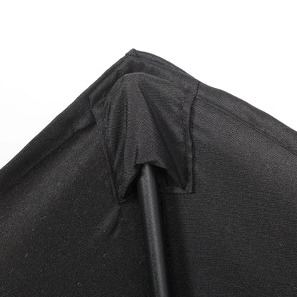 6.6FT Outdoor Patio Umbrella, 6 Solid Ribs, Black Patio Umbrellas at Gallery Canada