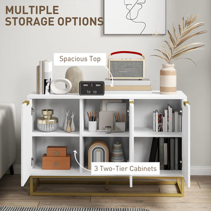 Sideboard Storage Cabinet, 3 Doors, Adjustable Shelves, White Kitchen Pantry Cabinets at Gallery Canada