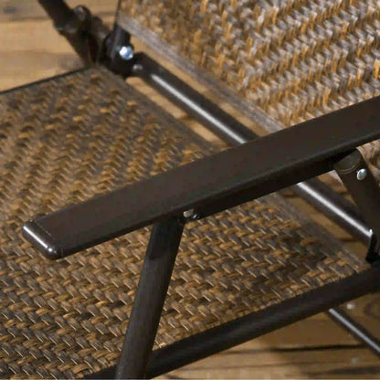 5-Piece Folding Rattan Patio Set, Table and 4 Chairs, Umbrella Hole, Tempered Glass Top, Dark Brown Patio Furniture Sets at Gallery Canada