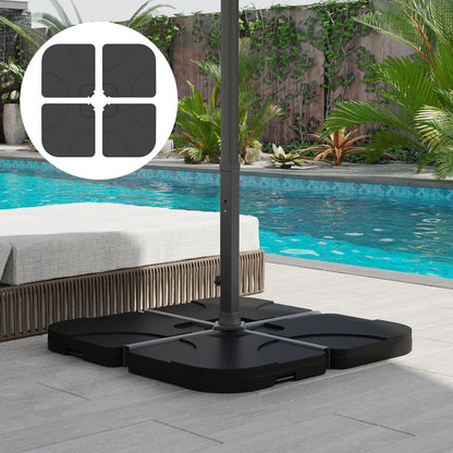 4pc Portable Umbrella Base Weights, Garden Parasol Stand, Black Umbrella Bases at Gallery Canada